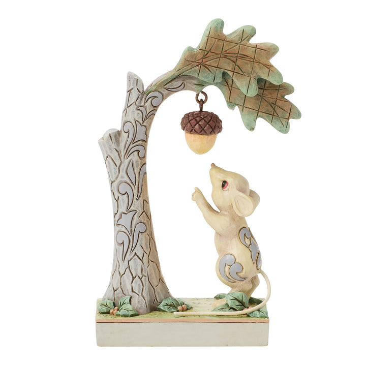 White Woodland Mouse with Acorn