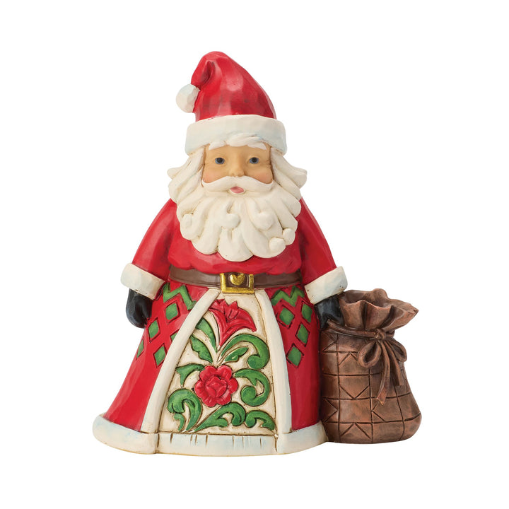 Santa With Toy Bag Mini Figurine
