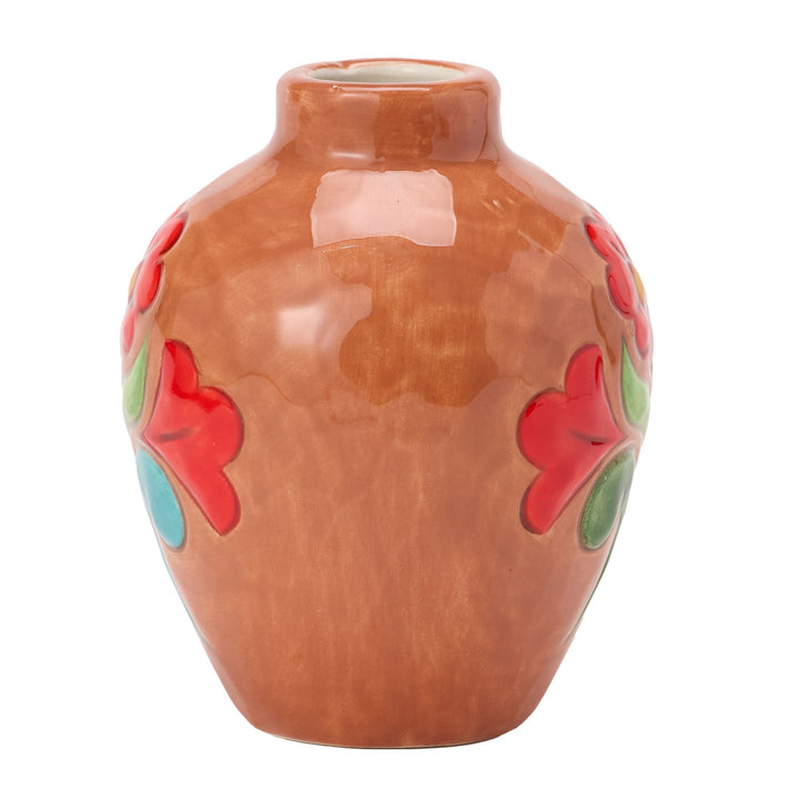 Vase Teracotta with Floral Motif