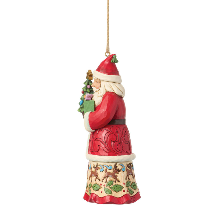 Santa with Gifts Hanging Ornament
