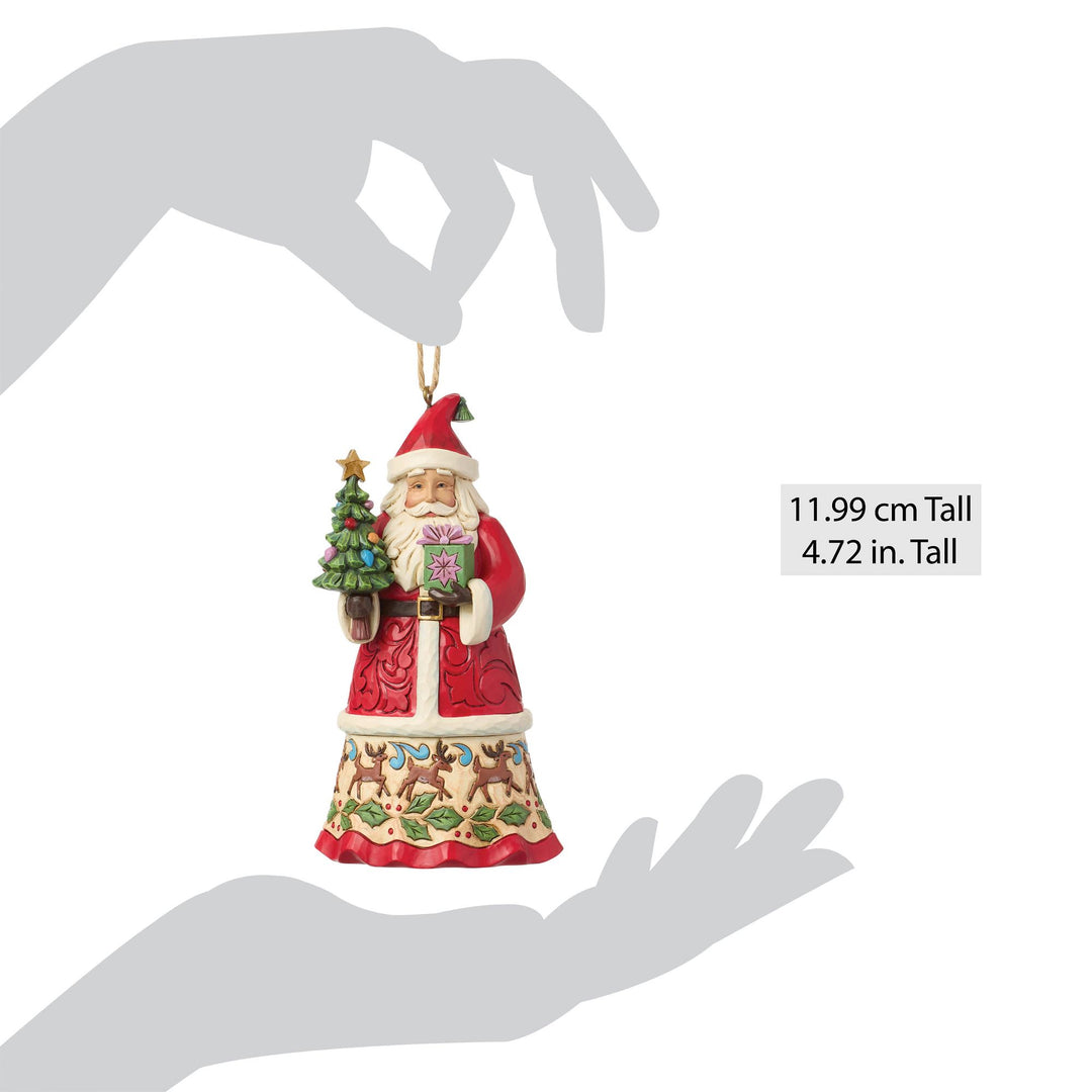 Santa with Gifts Hanging Ornament