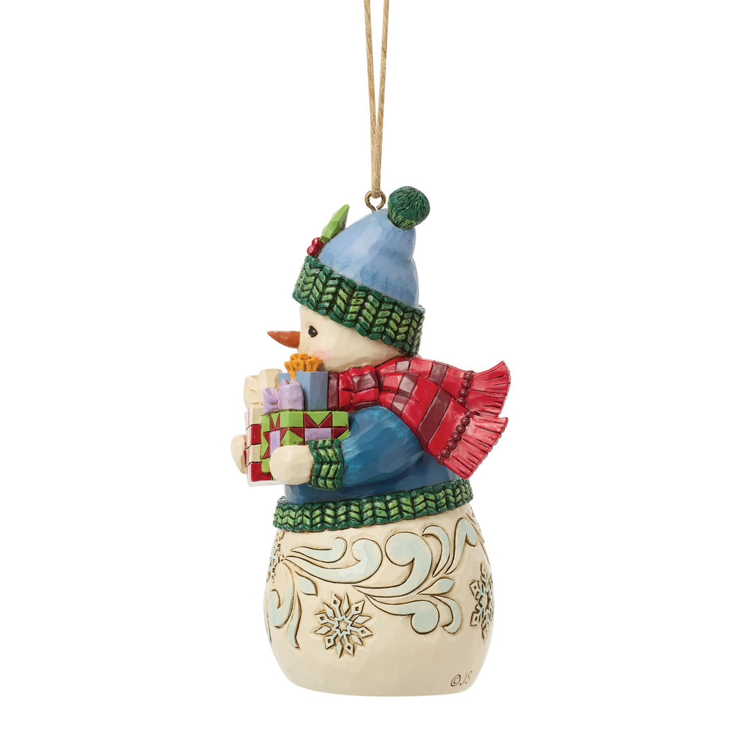 Snowman with Arms Full Hanging Ornament