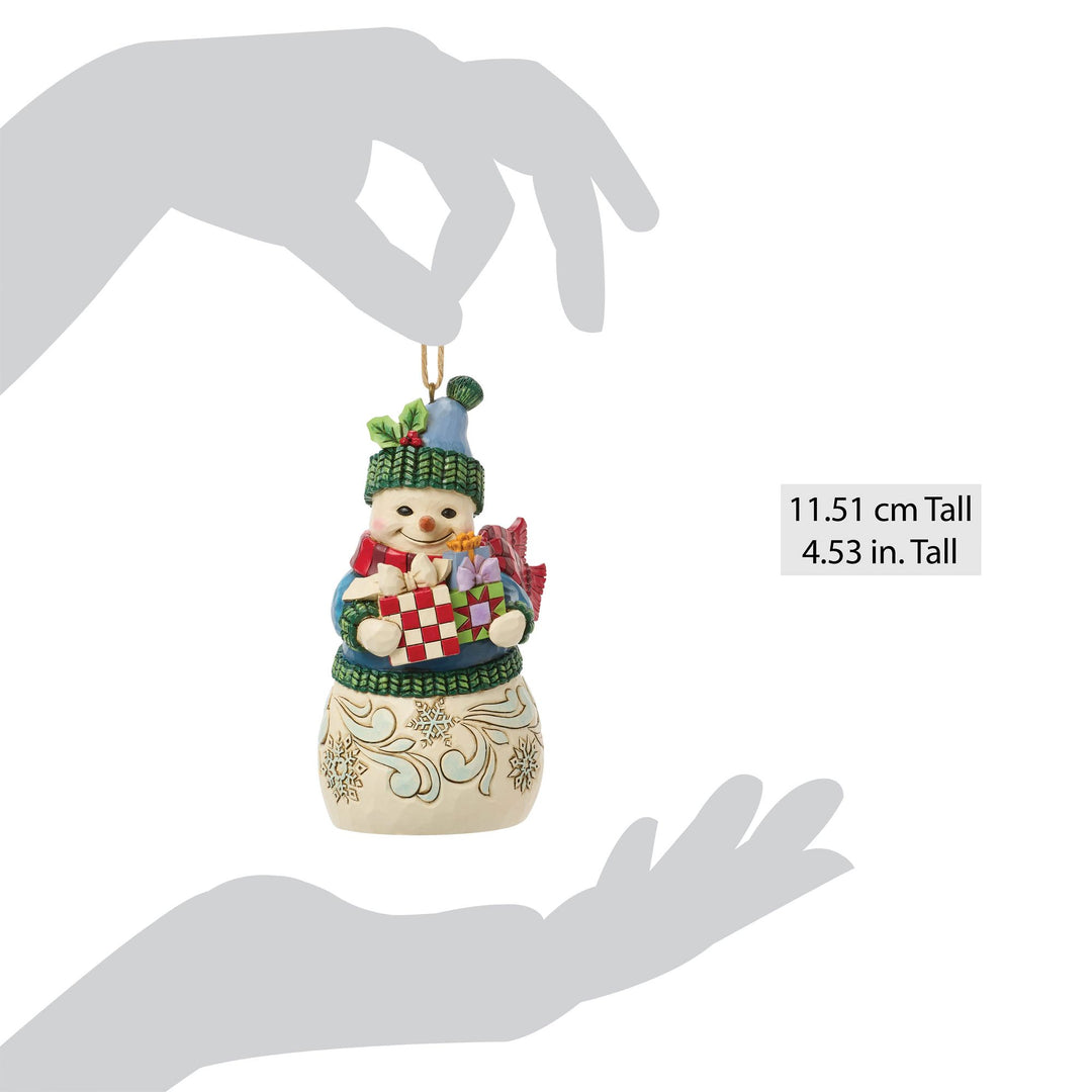 Snowman with Arms Full Hanging Ornament