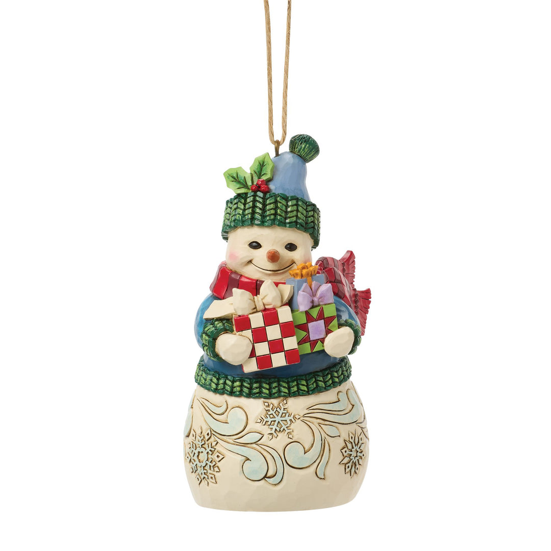 Snowman with Arms Full Hanging Ornament