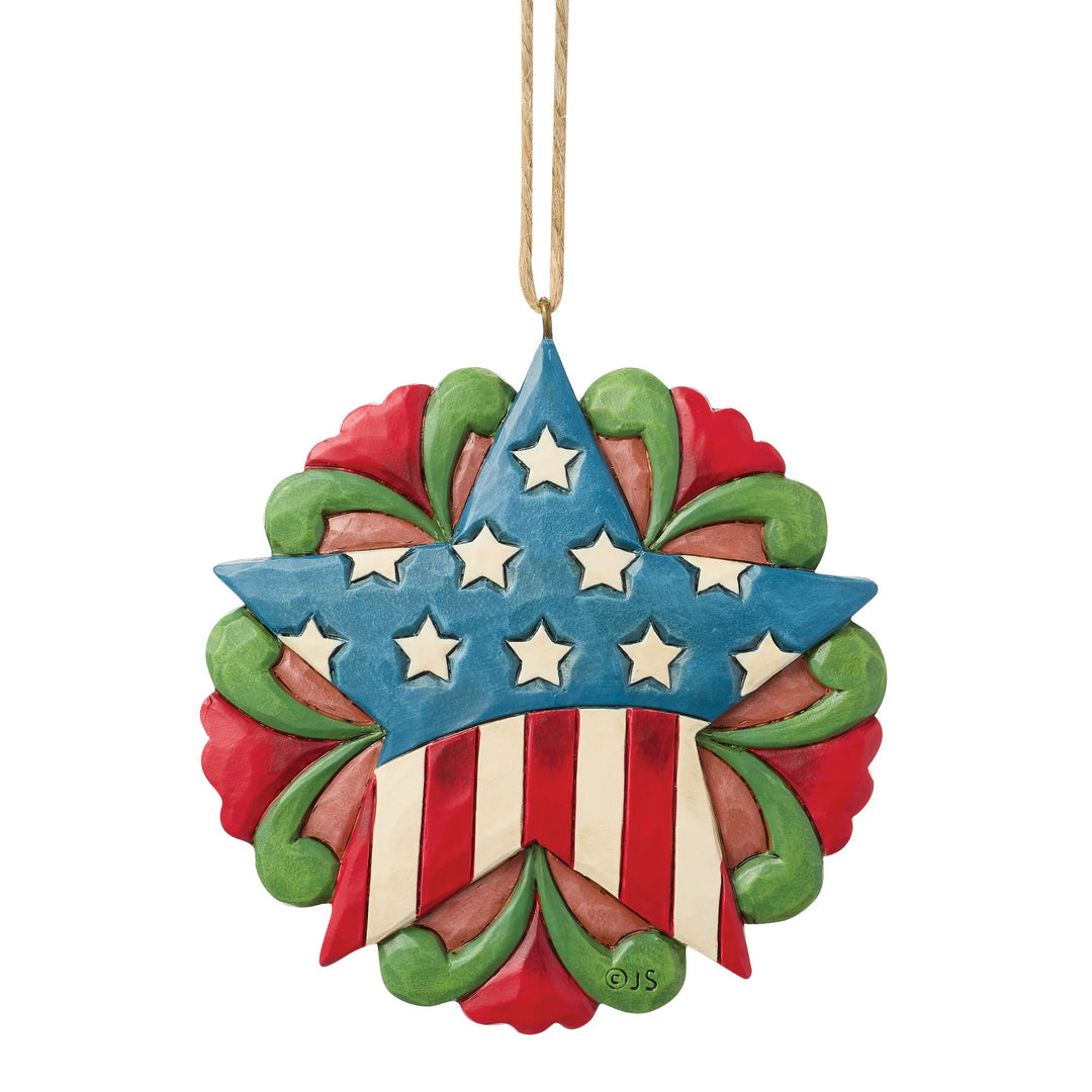 God Bless America Hanging Ornament