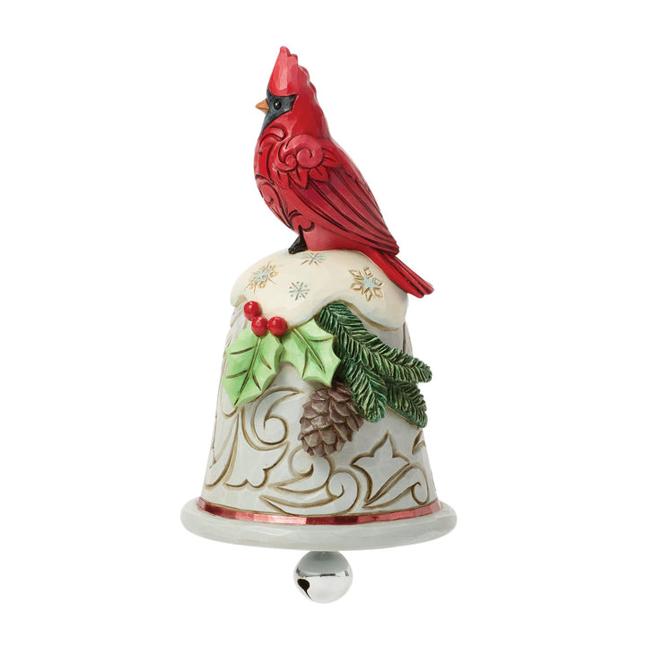 Cardinal Perched on a Bell Pint Figurine