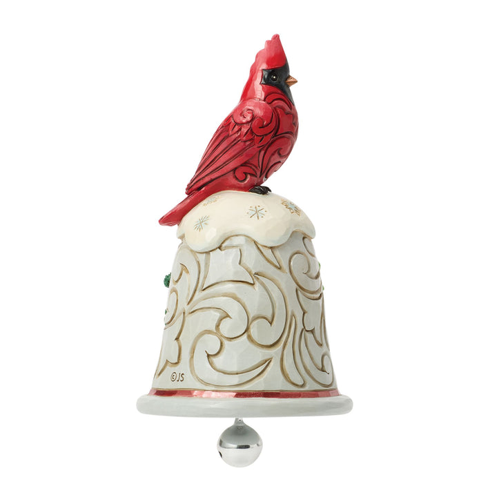 Cardinal Perched on a Bell Pint Figurine