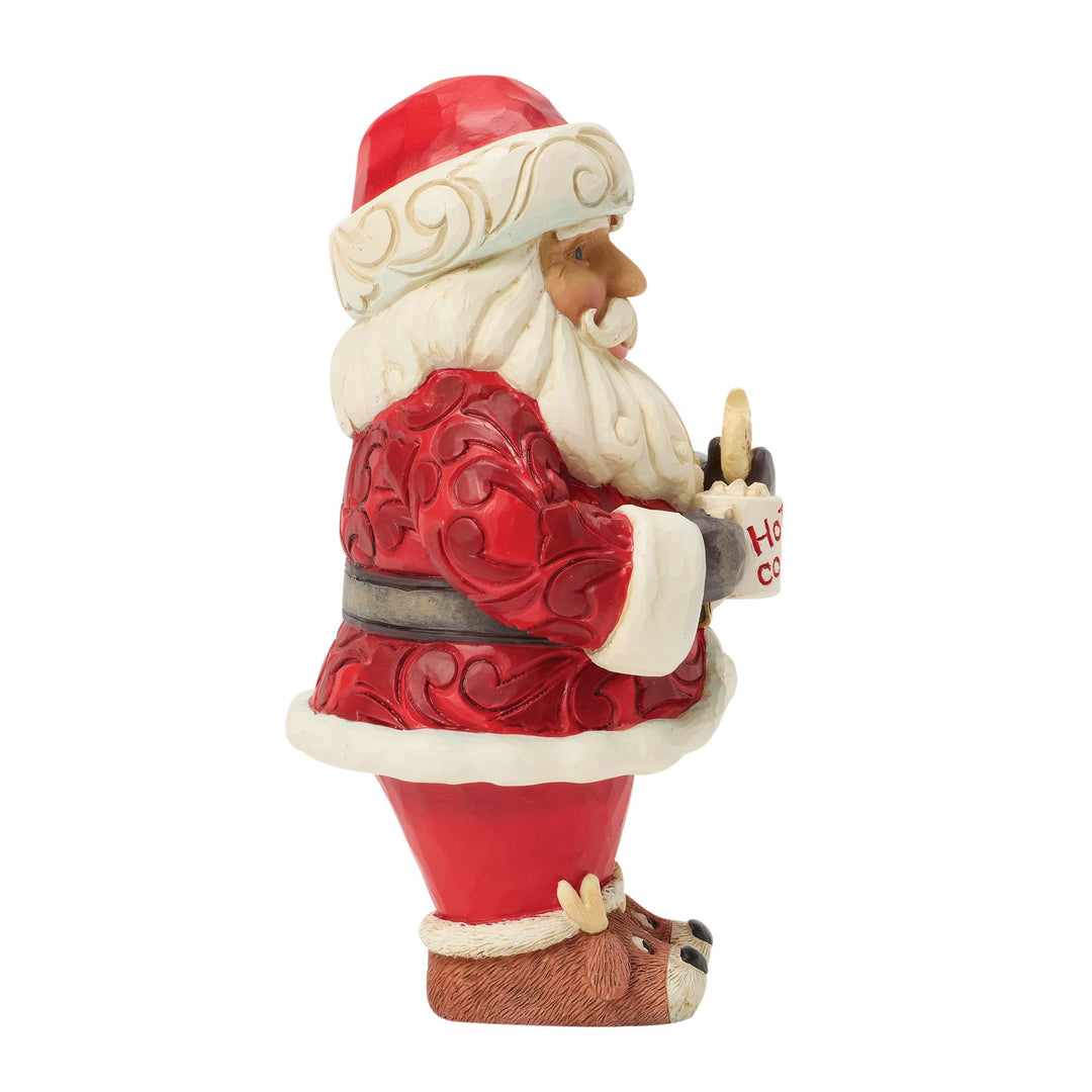 Santa with Hot Cocoa & a Cookie Pint Figurine