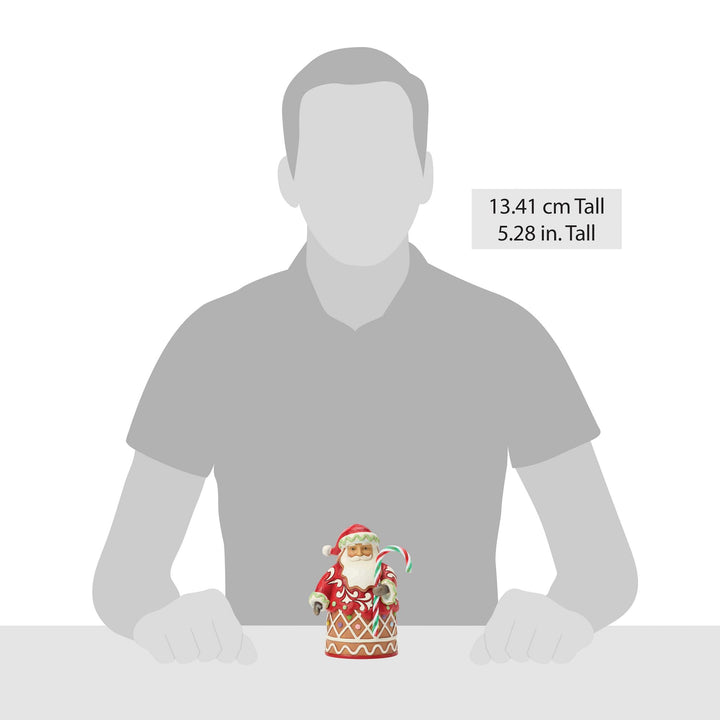 Gingerbread Santa with Candy Cane Pint Figurine