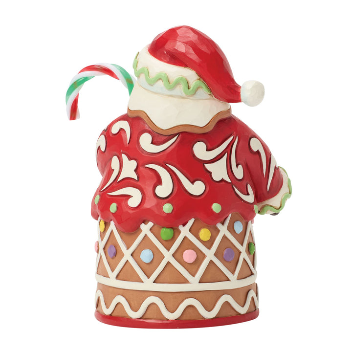 Gingerbread Santa with Candy Cane Pint Figurine