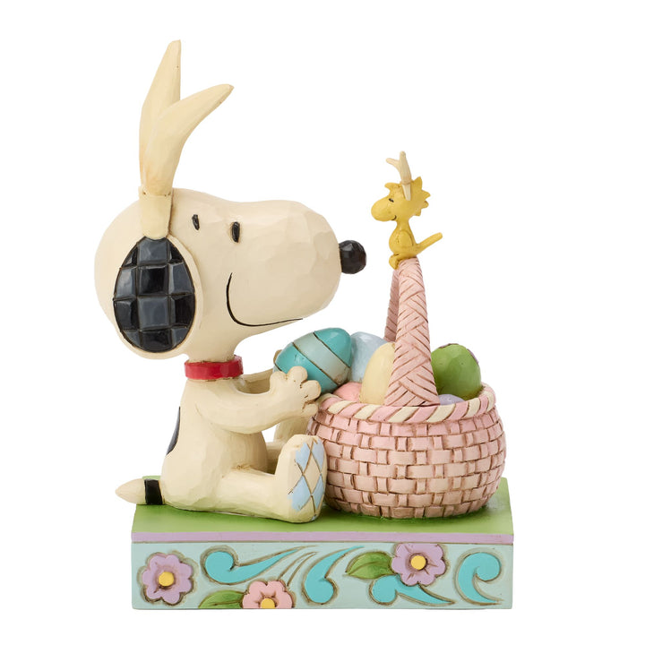 Snoopy Basket Eggs Figurine - "Ears to You|"