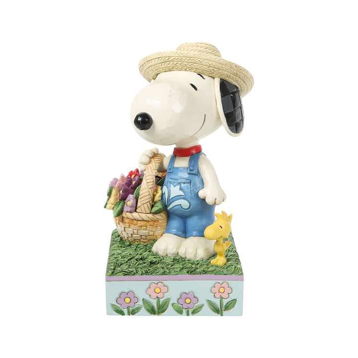 Snoopy Flower Basket Figurine -"Petals of Joy"