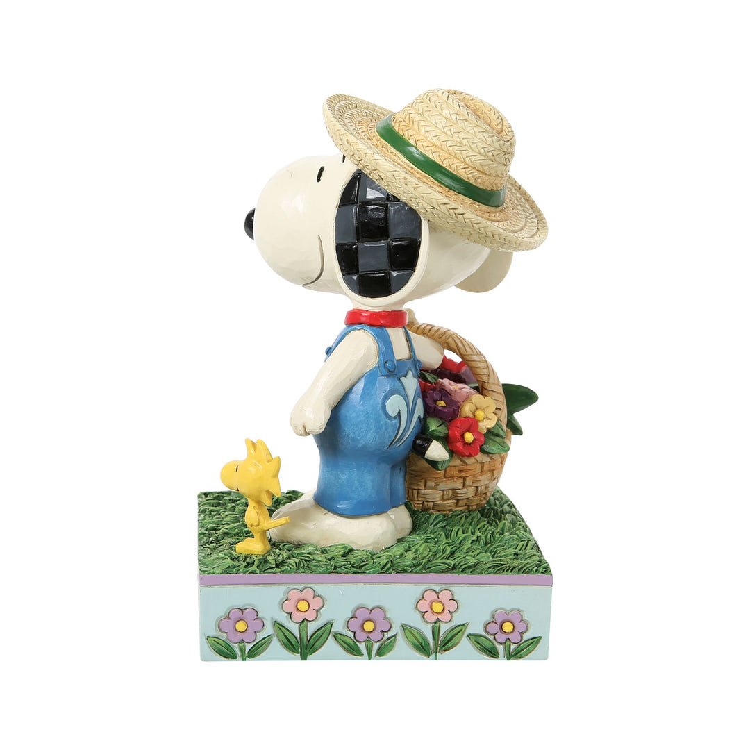 Snoopy Flower Basket Figurine -"Petals of Joy"