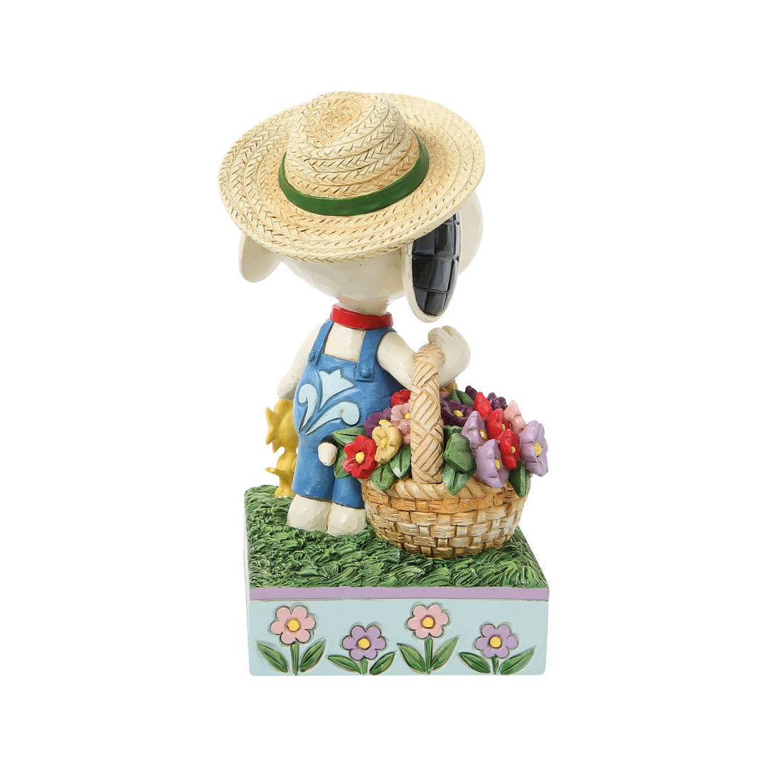 Snoopy Flower Basket Figurine -"Petals of Joy"