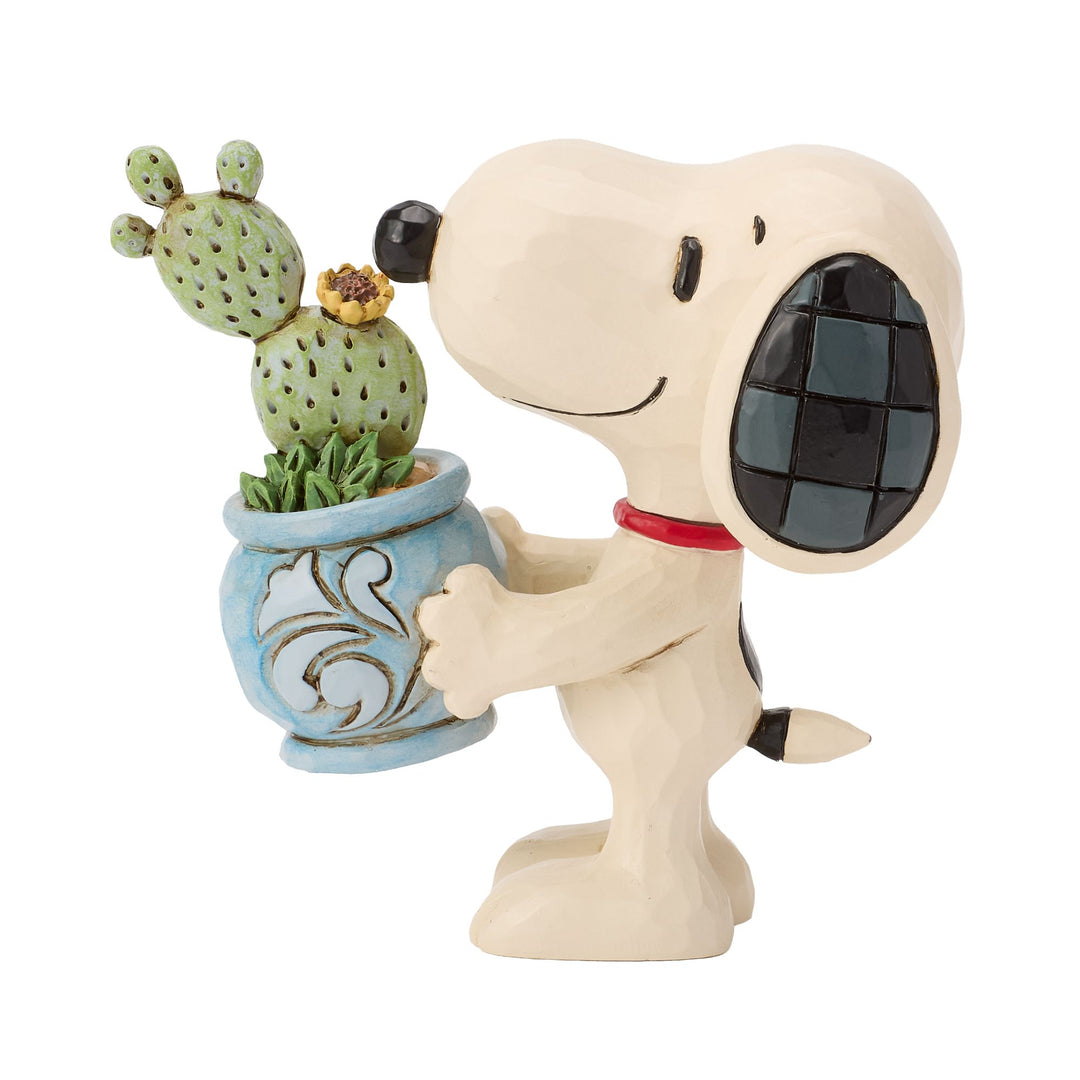 Snoopy With Plant Figurine