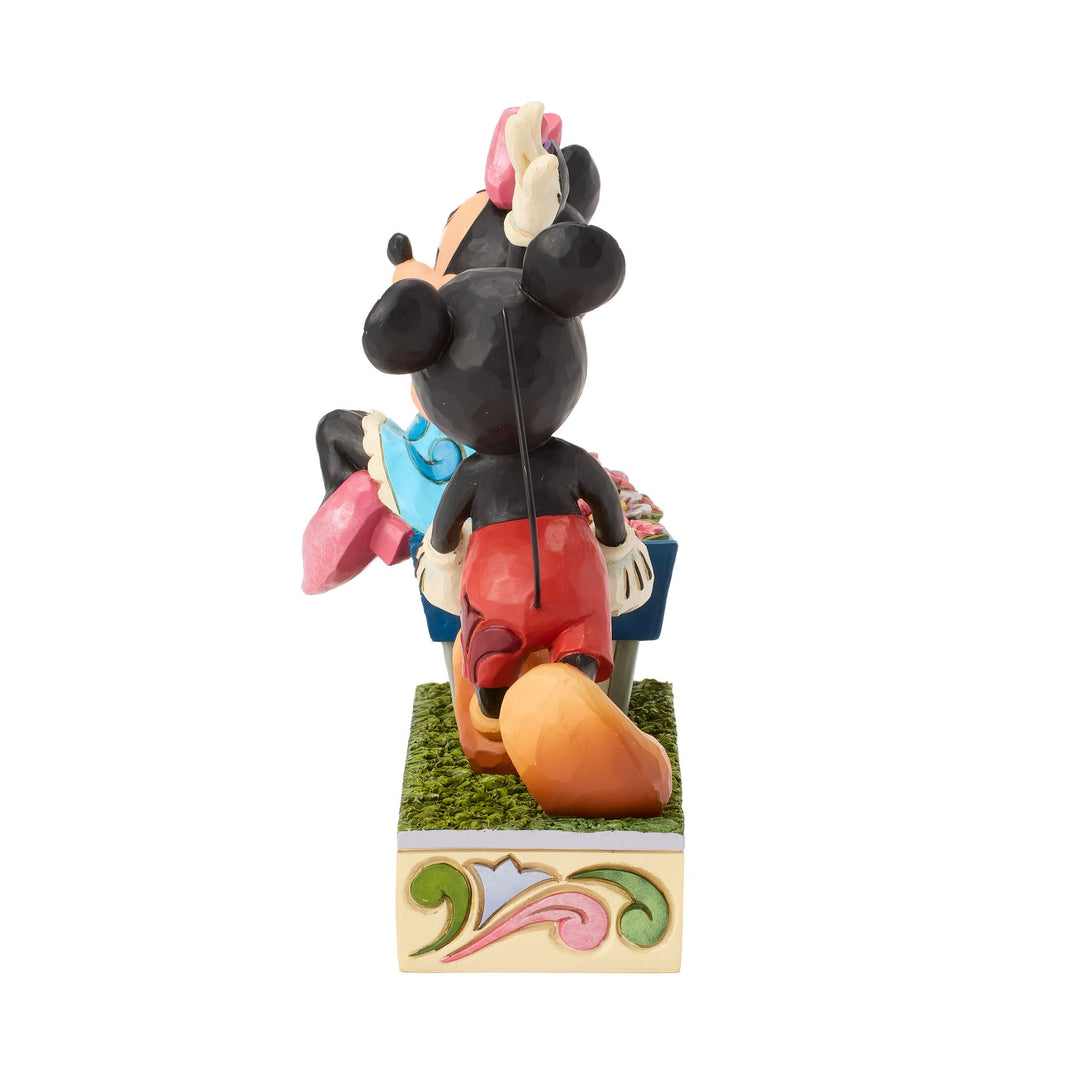 Mickey Minnie Wheelbarrow Figurine