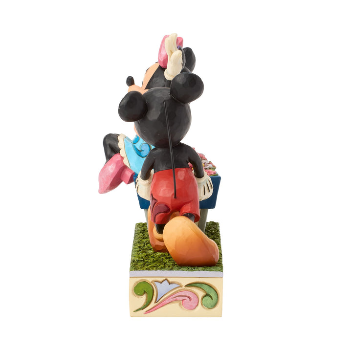 Mickey Minnie Wheelbarrow Figurine