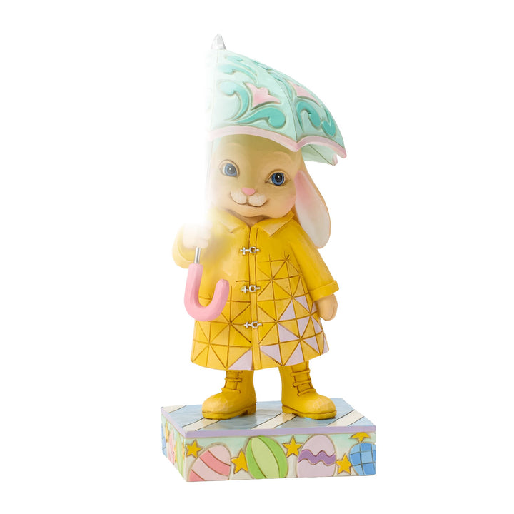 Easter Bunny with Umbrella Figurine - "Under the Bunny-brella"