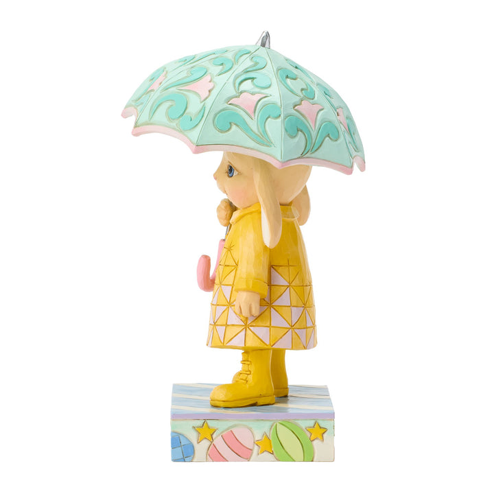 Easter Bunny with Umbrella Figurine - "Under the Bunny-brella"