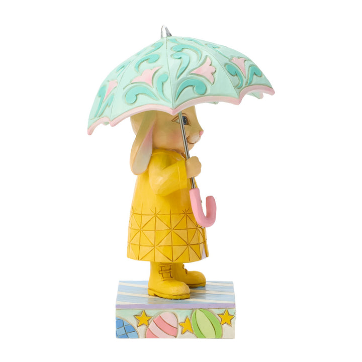 Easter Bunny with Umbrella Figurine - "Under the Bunny-brella"