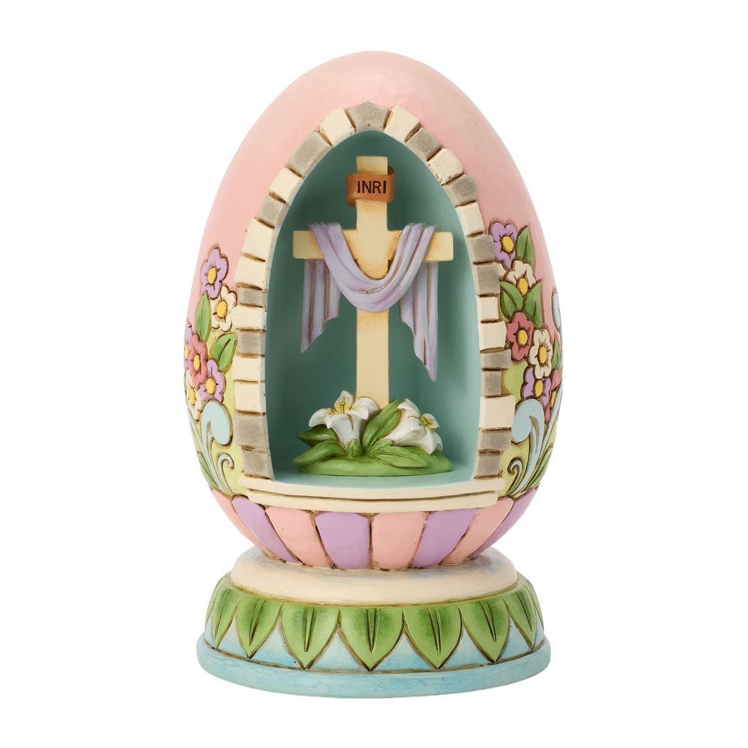Easter Rejoice LED Egg Diorama Figurine - "Blessed Easter"