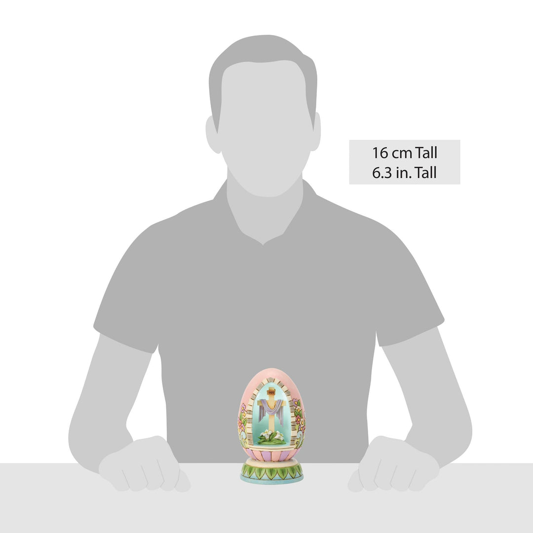 Easter Rejoice LED Egg Diorama Figurine - "Blessed Easter"