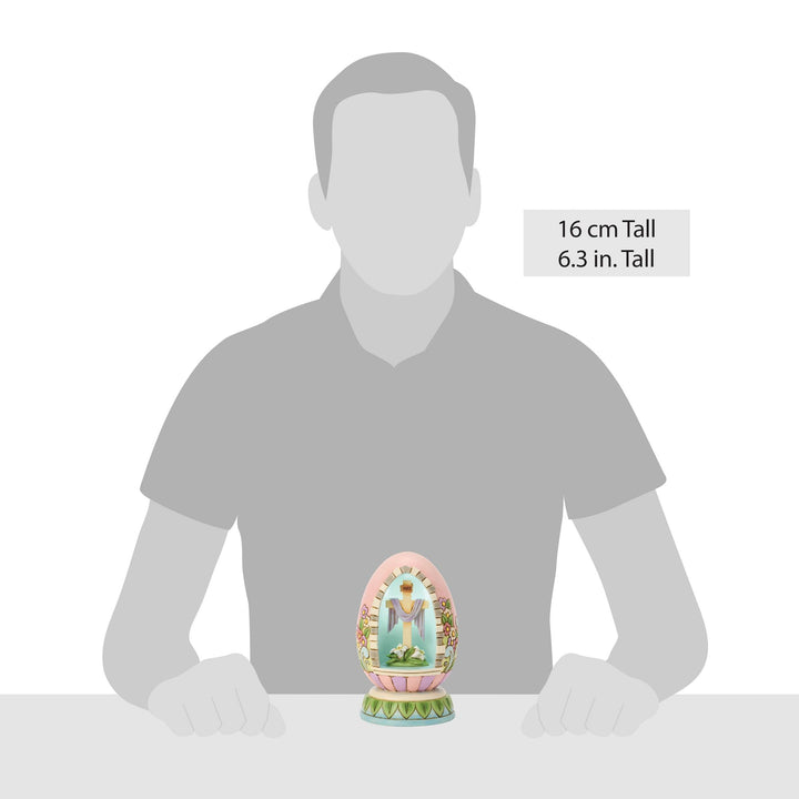 Easter Rejoice LED Egg Diorama Figurine - "Blessed Easter"
