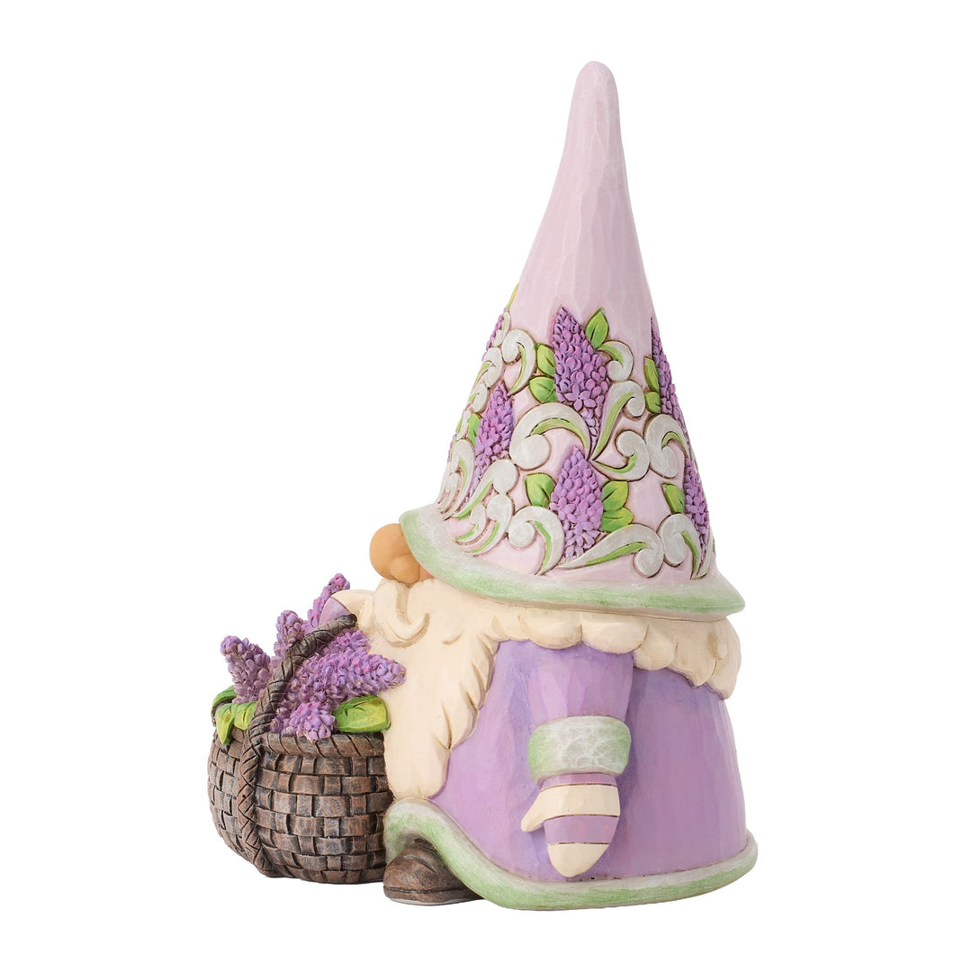 Gnome with Basket of Lilac Figurine - "Lovely Lilac"
