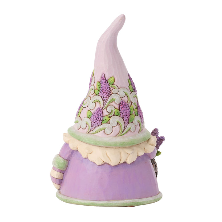 Gnome with Basket of Lilac Figurine - "Lovely Lilac"