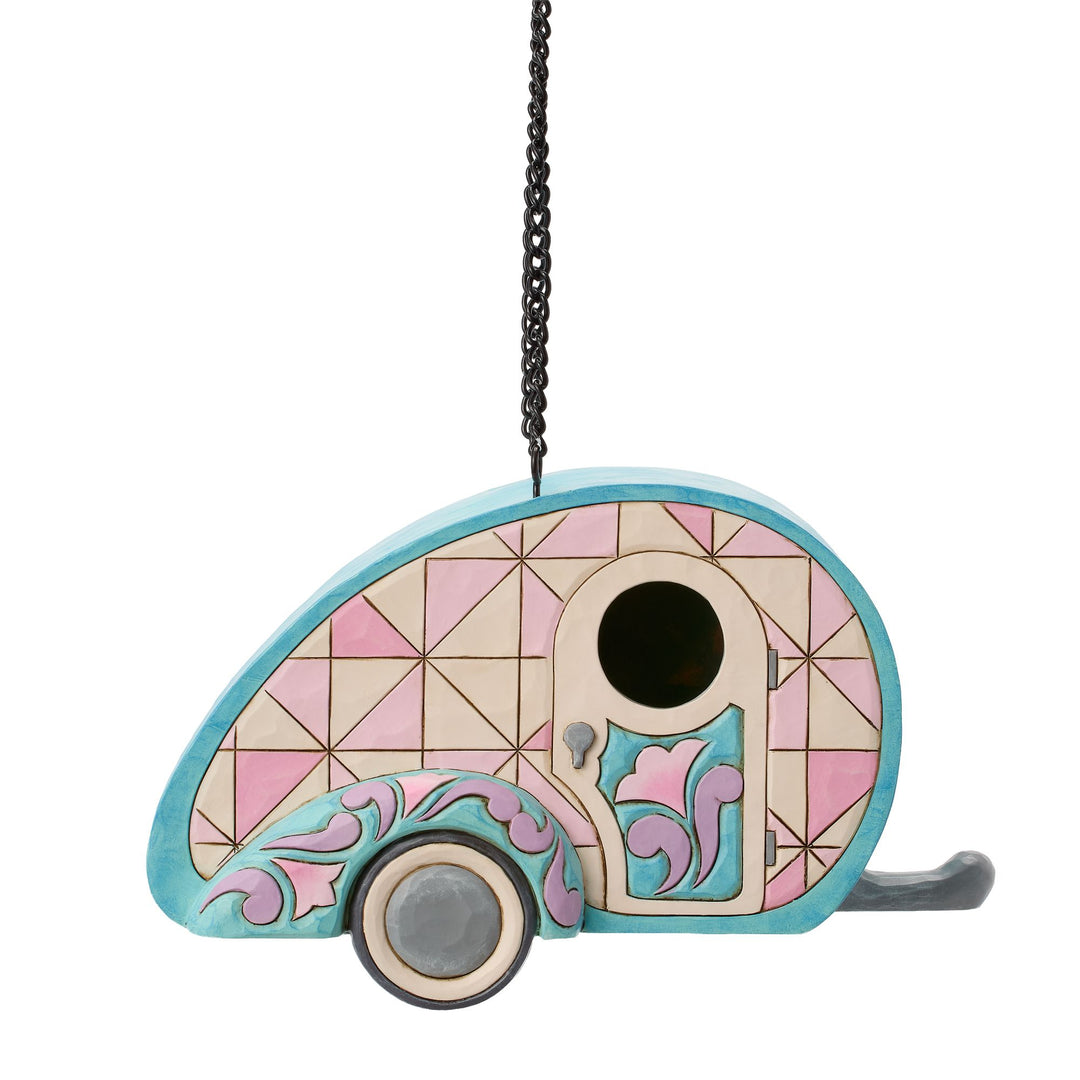 Birdhouse Camper Figurine