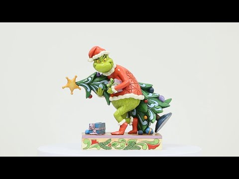 The Grinch Stealing a Tree Figurine - The Grinch by Jim Shore