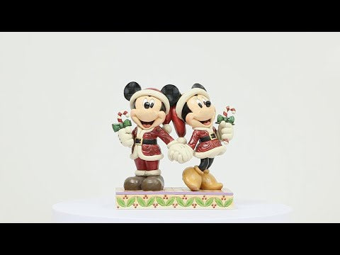 Candy Cane Christmas (Mickey & Minnie with Candy Canes) - Disney Traditions by Jim Shore