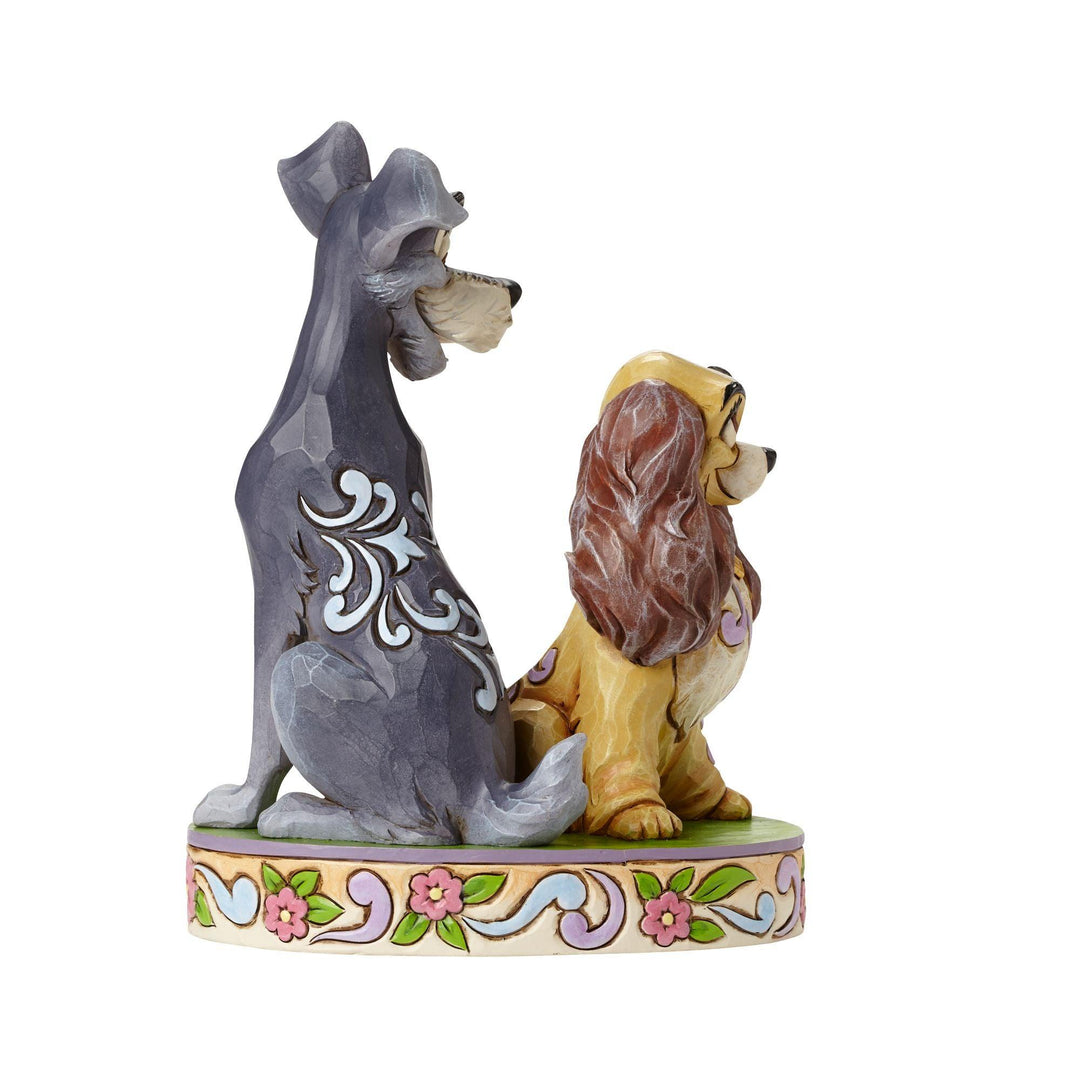 Opposites Attract - Lady and The Tramp 60th Anniversary Figurine - Disney Traditions by Jim Shore - Jim Shore Designs UK