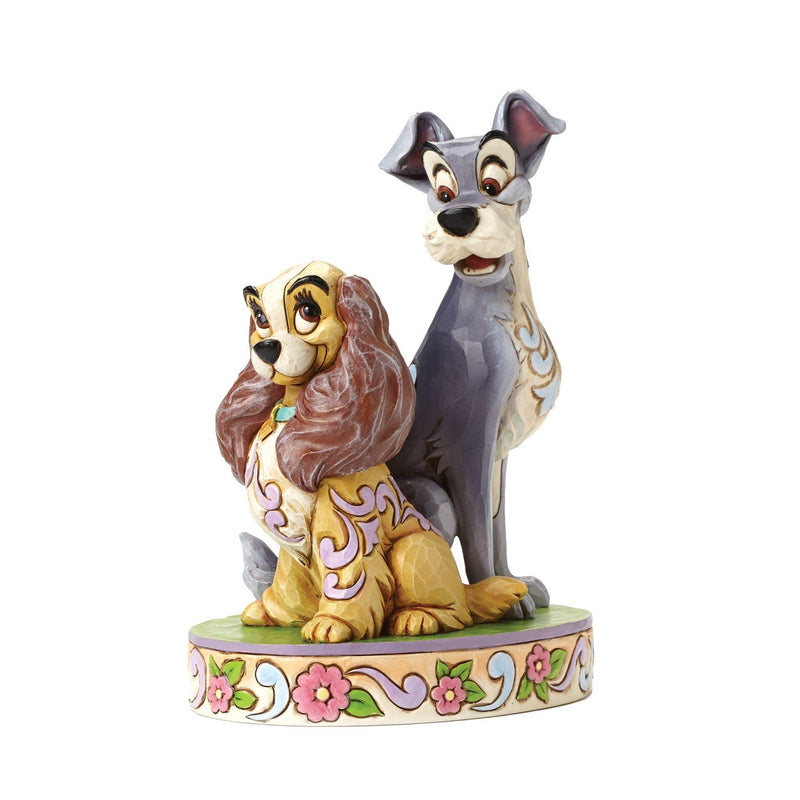 Opposites Attract - Lady and The Tramp 60th Anniversary Figurine - Disney Traditions by Jim Shore - Jim Shore Designs UK