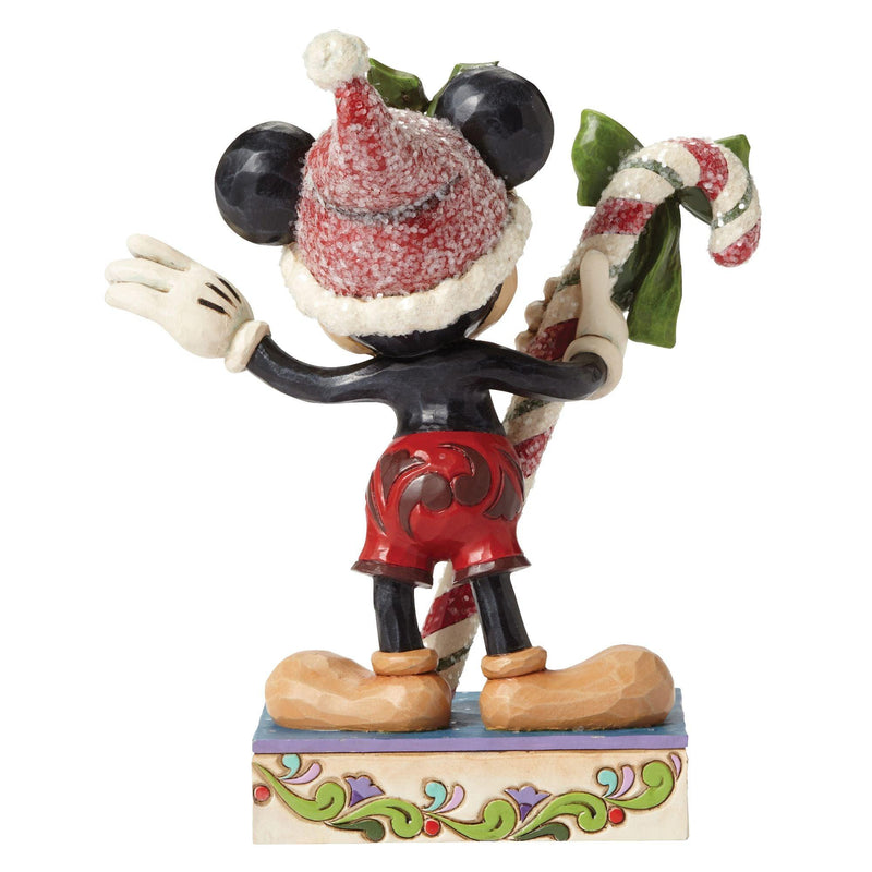 Mickey Mouse Candy Cane Figurine - Disney Traditions by Jim Shore - Jim Shore Designs UK