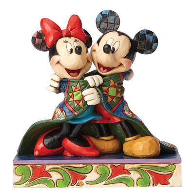 Mickey and Minnie Mouse in Blanket Figurine - Disney Traditions by Jim Shore - Jim Shore Designs UK