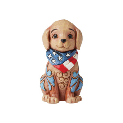 Patriotic Puppy Mini Figurine - Heartwood Creek by Jim Shore - Jim Shore Designs UK