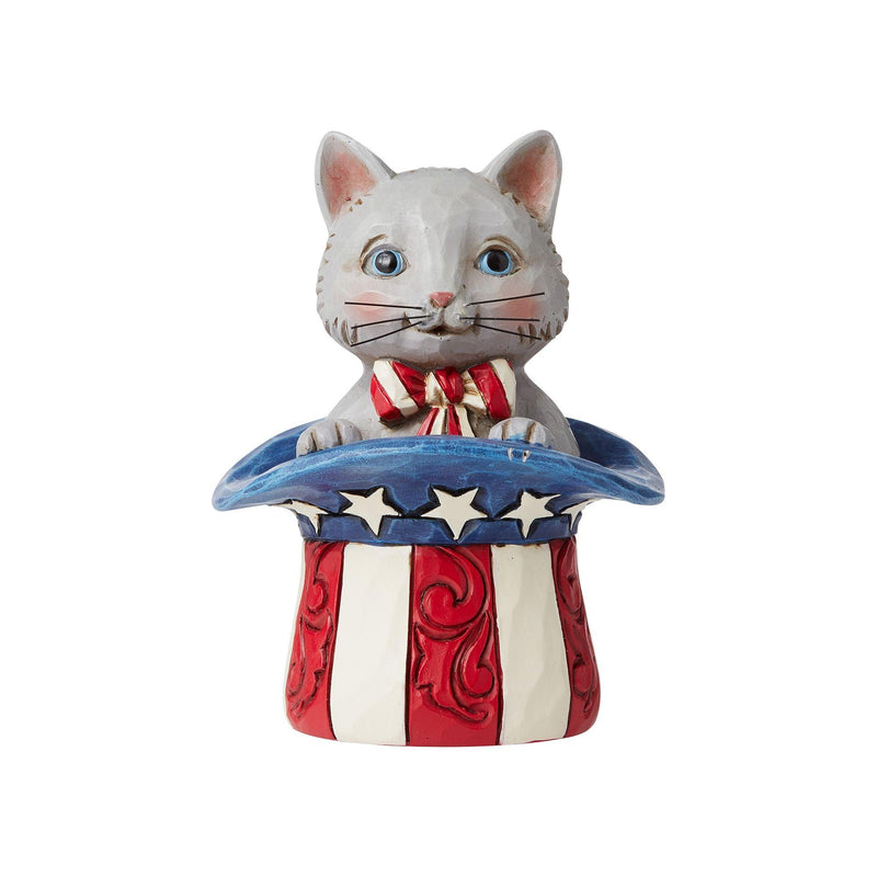 Patriotic Kitten Mini Figurine - Heartwood Creek by Jim Shore - Jim Shore Designs UK