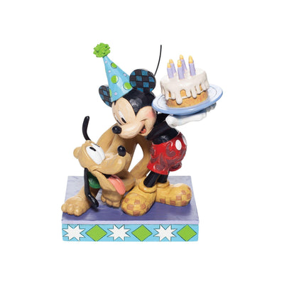 Happy Birthday Pal (Pluto and Mickey Mouse Figurine) - Disney Traditionsby Jim Shore - Jim Shore Designs UK