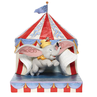 Over the Big Top - Dumbo Circus out of Tent Figurine - Disney Traditionsby Jim Shore - Jim Shore Designs UK