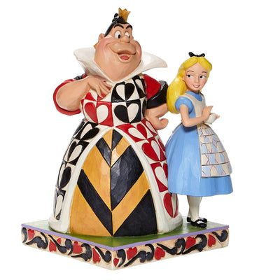Chaos and Curiousity-Alice and the Queen of Hearts Figurine -Disney Traditions by Jim Shore - Jim Shore Designs UK