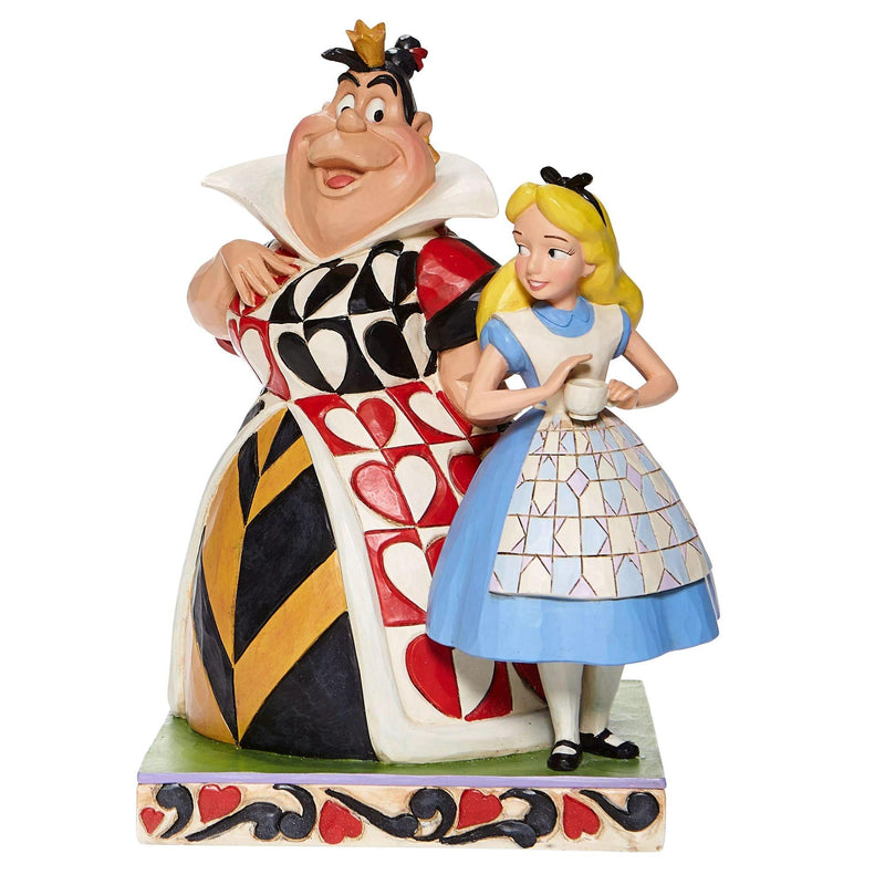 Chaos and Curiousity-Alice and the Queen of Hearts Figurine -Disney Traditions by Jim Shore - Jim Shore Designs UK