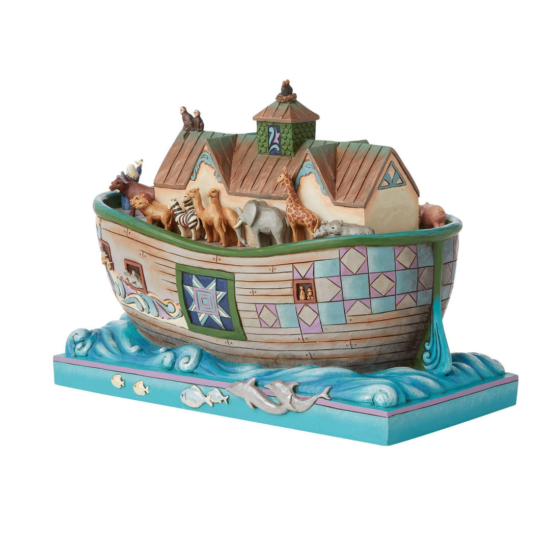 Set Sail With Faith That Doesn't Fail (Noahs Ark Masterpiece Figurine) - Heartwood Creek by Jim Shore - Jim Shore Designs UK