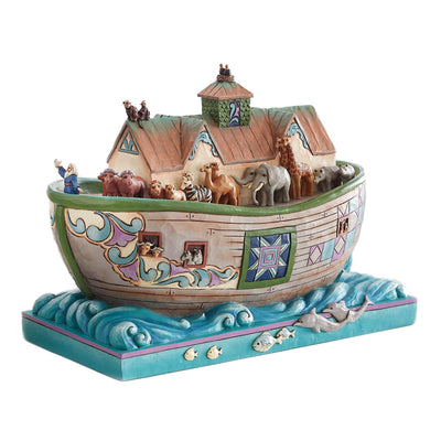 Set Sail With Faith That Doesn't Fail (Noahs Ark Masterpiece Figurine) - Heartwood Creek by Jim Shore - Jim Shore Designs UK