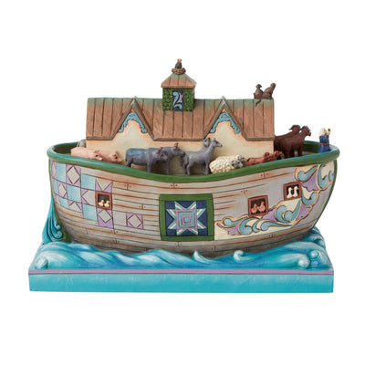 Set Sail With Faith That Doesn't Fail (Noahs Ark Masterpiece Figurine) - Heartwood Creek by Jim Shore - Jim Shore Designs UK