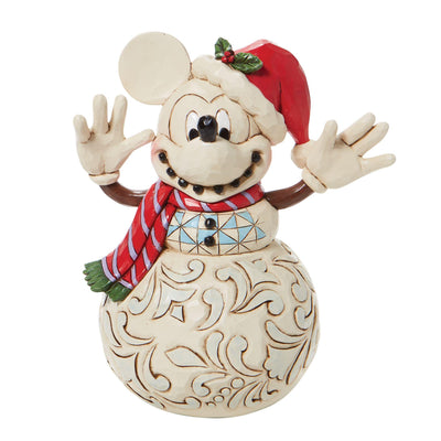 Mickey Mouse Snowman Figurine - DisneyTraditions by Jim Shore - Jim Shore Designs UK
