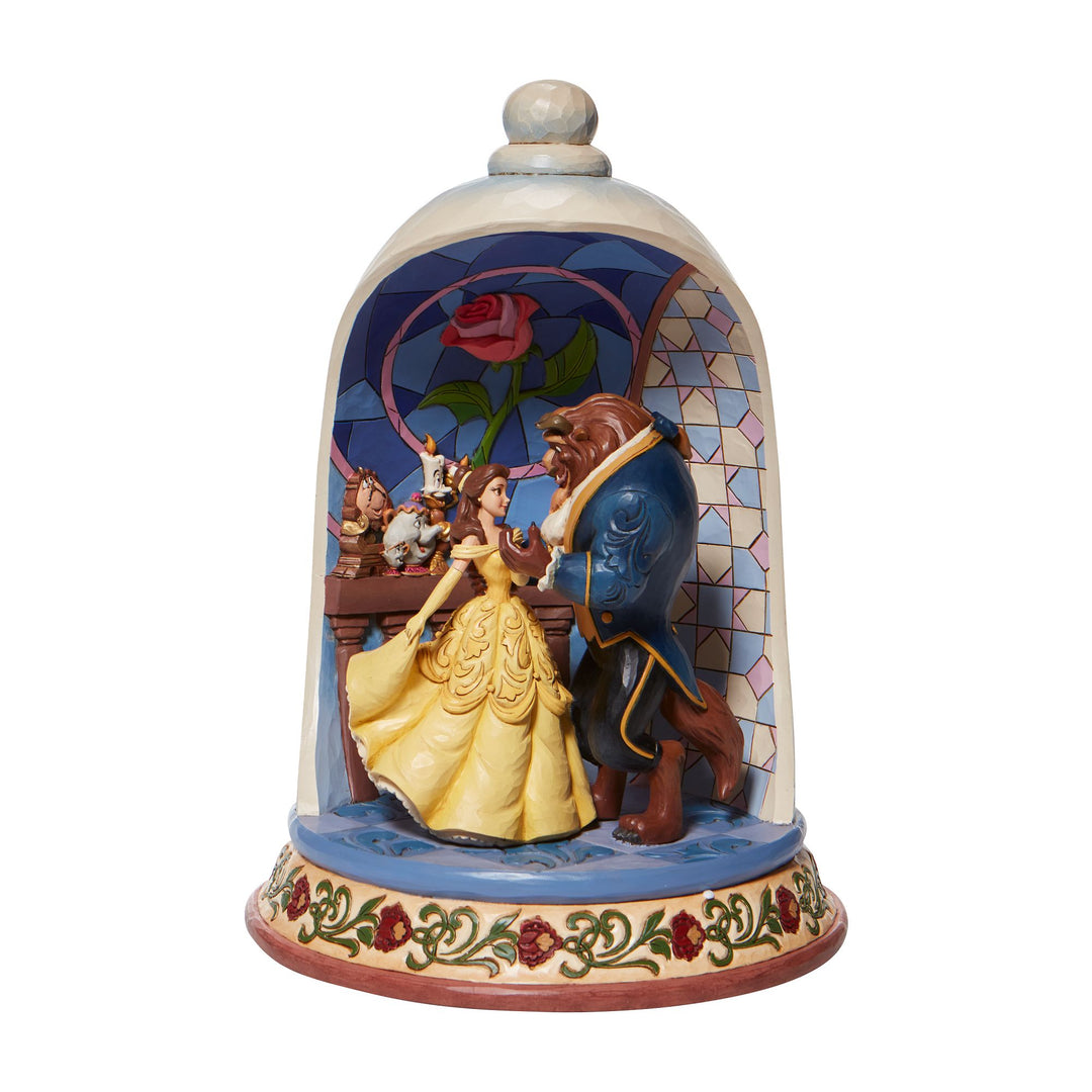 Enchanted Love - Beauty and the Beast Rose Dome Figurine- Disney Traditions by Jim Shore