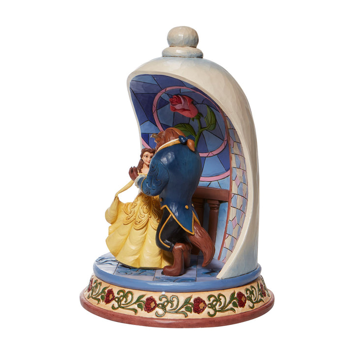 Enchanted Love - Beauty and the Beast Rose Dome Figurine- Disney Traditions by Jim Shore