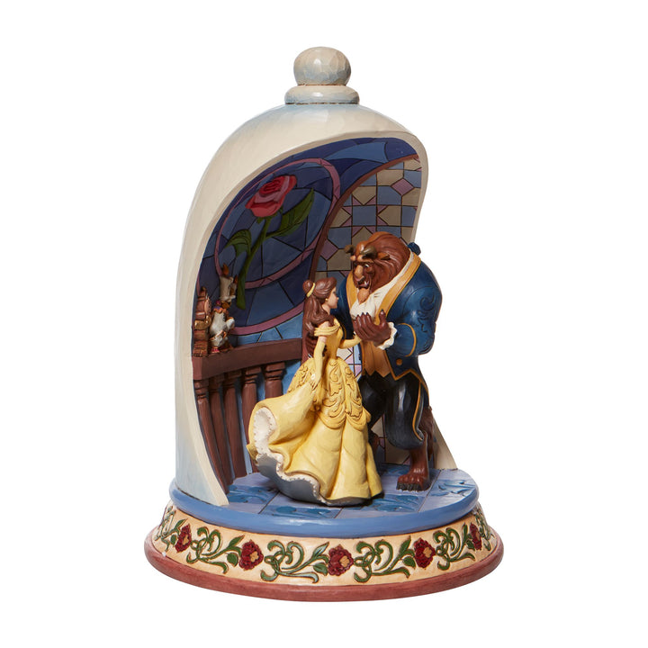 Enchanted Love - Beauty and the Beast Rose Dome Figurine- Disney Traditions by Jim Shore