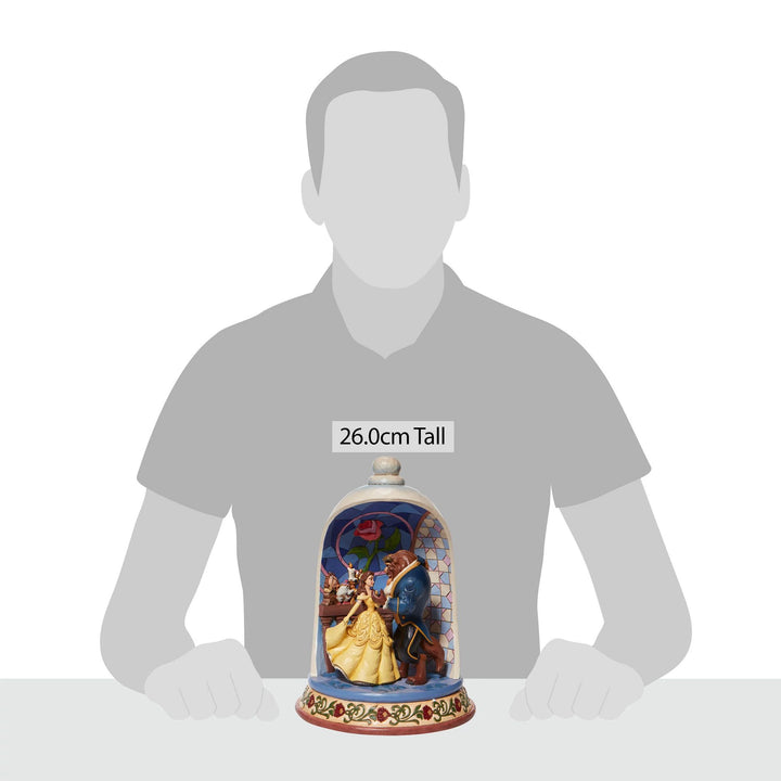 Enchanted Love - Beauty and the Beast Rose Dome Figurine- Disney Traditions by Jim Shore